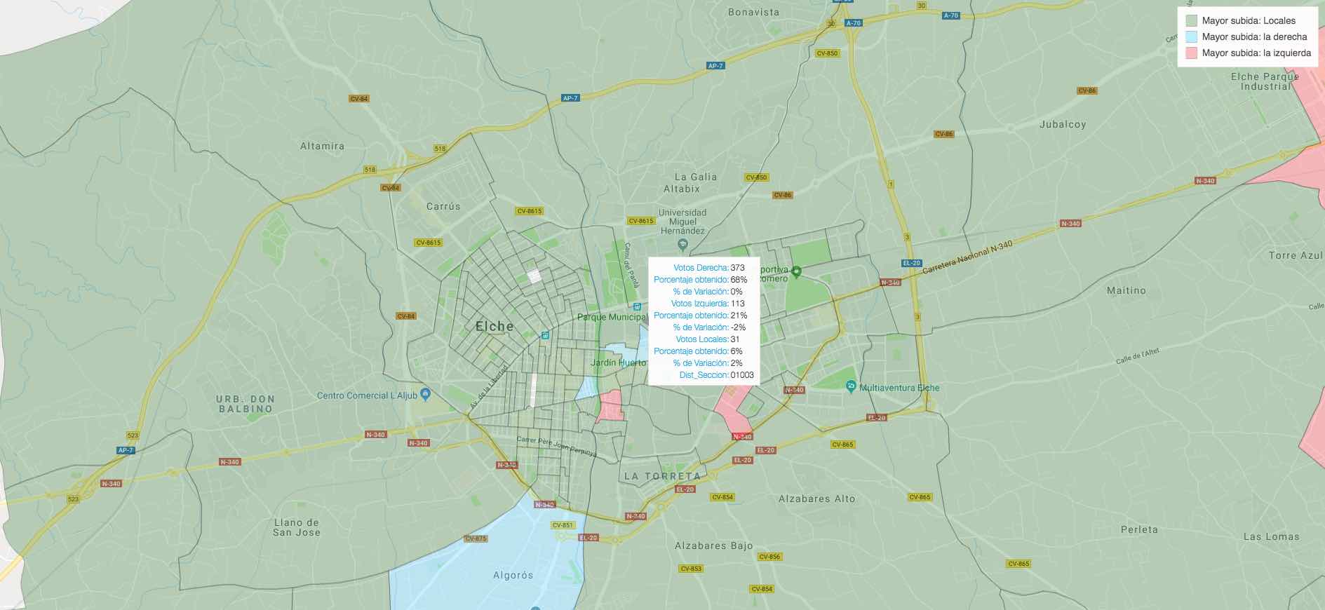 La izquierda se queda en el extrarradio