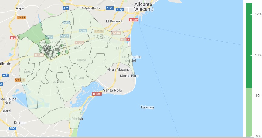 El Partido de Elche se diluye en toda la ciudad