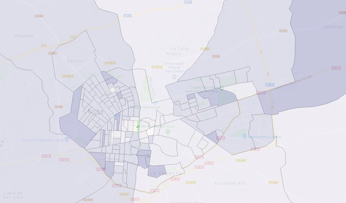 El morado se destiñe hasta el extrarradio