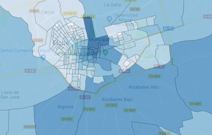 El PP se afianza en las laderas del Vinalopó