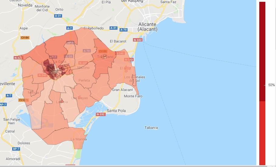 Los socialistas recuperan el voto en el barrio de Carrús y San Antón