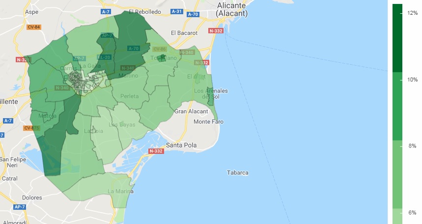 Vox resiste ante la baja participación y se hace fuerte en las pedanías